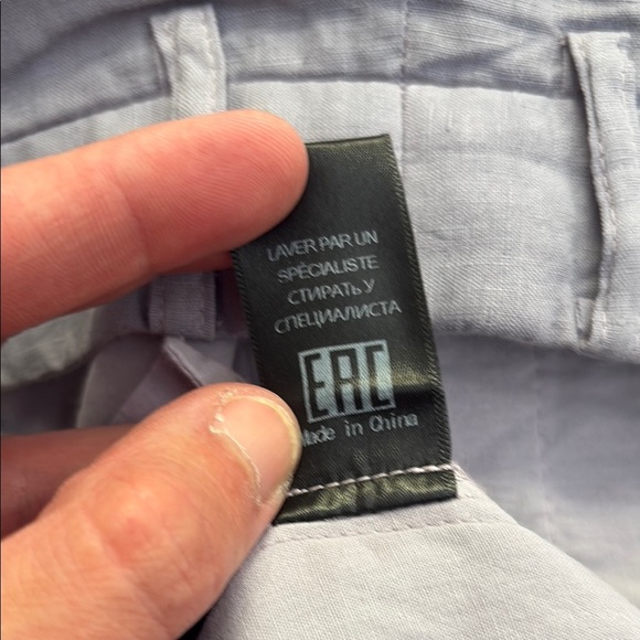 Mes Demoiselles Linen Light Gray Men's Chinos - Picture 6 of 11